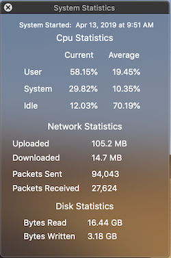 System Statistics Window